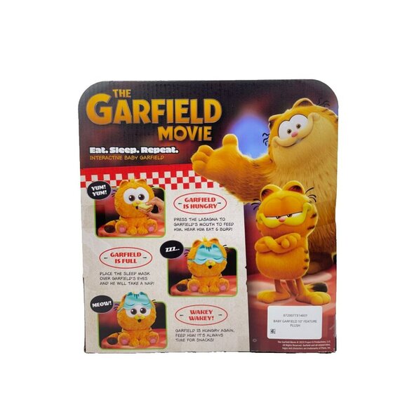 Garfield The Movie Eat Sleep Repeat Interactive Baby Garfield 10" Plush - Picture 5 of 9